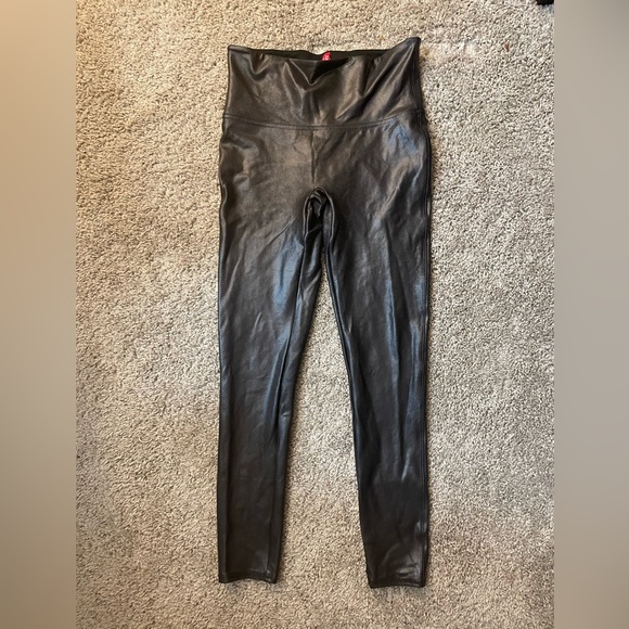 SPANX Pants - SPANX Metallic Faux Leather leggings